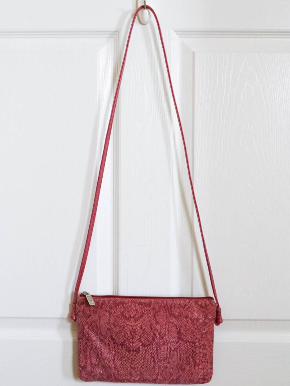 Bags by Pinky Pink Suede Snakeskin Print Purse Crossbody Bag USA Boho Y2K